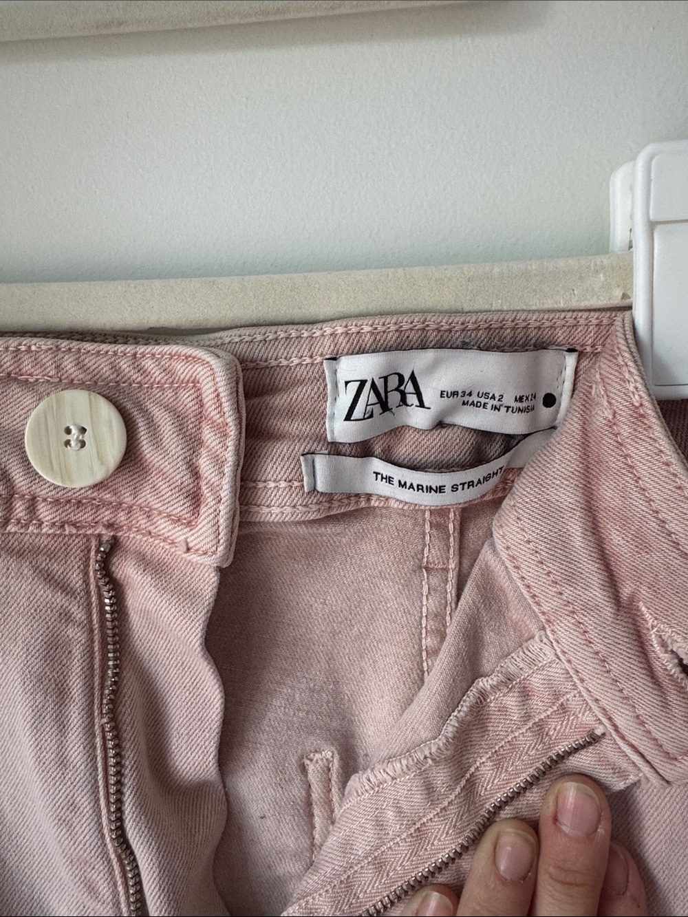ZARA Dusty Pink The marine Straight Jeans - Picture 2 of 4